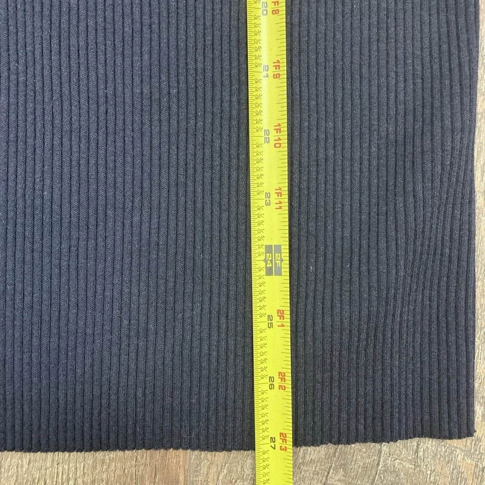 Vince NWT Navy Blue Ribbed Fitted Pencil Midi Skirt Office V566583114 sz‎ XS